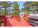 Spacious outdoor deck perfect for entertaining, complete with a grill and comfortable seating at 997 Dogwood Dr, Golden, CO 80401