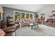 Bright living room with large windows offering scenic outdoor views and comfortable seating at 997 Dogwood Dr, Golden, CO 80401