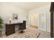 Home office featuring built-in desk and French doors at 11729 Elmer Linn Dr, Longmont, CO 80504