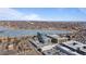 Aerial view of the building near a lake, showcasing the overall urban landscape at 4200 W 17Th Ave # 912, Denver, CO 80204