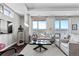 Comfortable living room with city views, modern decor, and stylish seating arrangements at 4200 W 17Th Ave # 912, Denver, CO 80204