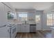 Stylish kitchen features white cabinetry, updated appliances, sleek countertops, and modern fixtures for a fresh look at 8780 E Yale Ave, Denver, CO 80231
