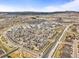 Aerial view of a large townhome community with easy access to shopping and highways at 2415 Java Dr, Castle Rock, CO 80109