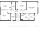 Second floor floor plan of home showcases bedrooms, bathrooms, laundry room, and hall at 5110 E 64 Ave, Commerce City, CO 80022