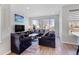 Cozy living room with comfortable seating, large windows, and stylish decor at 5110 E 64Th Ave, Commerce City, CO 80022