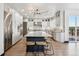 The home's luxurious kitchen offers a large island, ample storage, and stunning countertops at 5665 Vistancia Ct, Parker, CO 80134