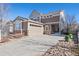 Charming two-story home featuring a welcoming entrance, a spacious driveway, and a well-manicured front yard at 3395 Starry Night Loop, Castle Rock, CO 80109