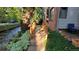 Backyard bridge and canal featuring lush landscaping and exterior patio seating at 1633 18Th St # 2, Boulder, CO 80302
