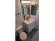 Bathroom with modern vanity, lighting and toilet at 1633 18Th St # 2, Boulder, CO 80302