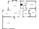 Main level floor plan of a home, showing a large living room, kitchen, and bedrooms at 770 S Arbutus St, Lakewood, CO 80228