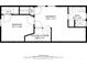 Basement floor plan with bedroom, bath, and hall at 1325 Clermont St, Denver, CO 80220