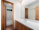 Bathroom with vanity and tub/shower combo at 5 Ronnie Rd, Golden, CO 80403
