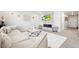 Modern living room with a sleek fireplace, a large sectional sofa, and contemporary decor at 3074 Kestrel St, Brighton, CO 80601