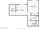 Detailed basement floor plan featuring a finished basement, bedroom, bathroom, and mechanical room at 1470 S Quebec Way # 83, Denver, CO 80231
