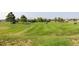 A well-maintained golf course with lush green fairways, players, and surrounding trees provides a picturesque scene at 8738 Chase Dr # 134, Arvada, CO 80003