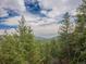 Beautiful mountain vista surrounded by evergreens with cloudy skies above at 23778 Inca Rd, Indian Hills, CO 80454