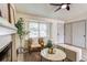 Relaxing living room showcases a fireplace and cozy decor at 1488 S Biscay Ct, Aurora, CO 80017