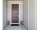 Inviting front entryway with a modern door and decorative plants at 5925 La Posada Pl, Parker, CO 80134
