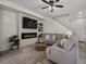 Inviting living room featuring a modern fireplace, ceiling fan, and comfortable seating at 5347 Warrior St, Frederick, CO 80504
