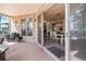 Outdoor patio space with sliding glass doors leading to the dining area and kitchen at 16231 Thunder Cat Way, Monument, CO 80132