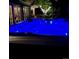 Close up view of a hot tub with blue lights at 4011 S Ivy Ln, Cherry Hills Village, CO 80111