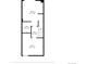 Floor plan showing a room, bathroom, hall and utility with dimensions at 9946 W Cornell Pl, Lakewood, CO 80227