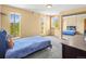 Bedroom with views from the multiple windows at 8791 Grizzly Way, Evergreen, CO 80439