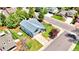 Charming home with blue accents, complemented by mature trees and a well-kept lawn on a quiet street at 8133 W Quarto Ave, Littleton, CO 80128