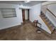 Spacious finished basement with recessed lighting and staircase at 3136 S Cathay Cir, Aurora, CO 80013