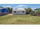 Spacious grassy backyard featuring partial privacy fence and view of house at 1718 S Flanders Way, Aurora, CO 80017