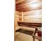 Relaxing cedar sauna with wood benches and heater at 909 N Logan St # 3A, Denver, CO 80203