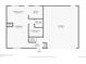 Floor plan of the home's first floor features kitchen, living room, bathroom, and garage at 17703 E Nassau Pl, Aurora, CO 80013