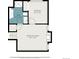 Layout of the basement, featuring a bathroom, bedroom, and recreation room to entertain guests at 17802 E Bates Ave, Aurora, CO 80013