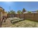 Garden area showcasing raised garden beds with lush greenery surrounded by a wooden fence at 2901 N Glencoe St, Denver, CO 80207