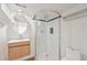 Bathroom features modern vanity, shower, and toilet at 300 N Inca St, Denver, CO 80223
