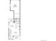 Floorplan of the first story showing the living room, kitchen, and garage at 21044 E 63Rd Dr, Aurora, CO 80019