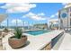 Rooftop pool and lounge area with views of the city at 891 14Th St # 1408, Denver, CO 80202
