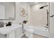 Modern bathroom with a large walk-in shower, sleek fixtures, and stylish design elements at 8530 W 52Nd Ave # A1, Arvada, CO 80002