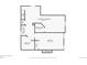 Floor plan of basement featuring a finished area, bathroom, bedroom with fireplace, and utility closets at 1378 Forest St, Denver, CO 80220