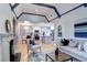 Spacious living room with great flow to the modern kitchen and dining area at 1378 Forest St, Denver, CO 80220