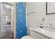 Bathroom features a vanity sink and toilet, undergoing renovation at 1900 S University Blvd, Denver, CO 80210