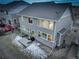 Aerial view of a home with a well-maintained backyard, patio, and grill setup at 26881 E Roxbury Pl, Aurora, CO 80016