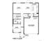 First floor floorplan highlighting the living area, kitchen, garage, and study at 837 Ledge St, Lochbuie, CO 80603