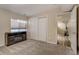 Finished basement room with fireplace and built-in shelving at 16845 Buffalo Valley Path, Monument, CO 80132
