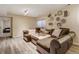 Finished basement recreation area featuring a comfortable sectional sofa at 16845 Buffalo Valley Path, Monument, CO 80132