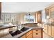 Kitchen sink with granite countertops and a view to the backyard at 23060 Hope Dale Ave, Parker, CO 80138