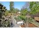 Picture of backyard showcasing raised garden beds amid lush greenery and wooden fence at 805 Union Ave, Boulder, CO 80304