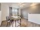 Bright bedroom features modern decor, hard wood floors, and a ceiling fan at 9481 E Mansfield Ave # 301, Aurora, CO 80014