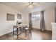 Bright bedroom features modern decor, hard wood floors, and a ceiling fan at 9481 E Mansfield Ave # 301, Aurora, CO 80014