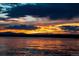 Sunset view of the water reflecting a colorful sky with cloudy weather and a mountainous background at 6390 S Xanadu St, Englewood, CO 80111